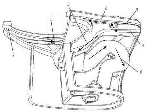 Rotating siphon type closestool