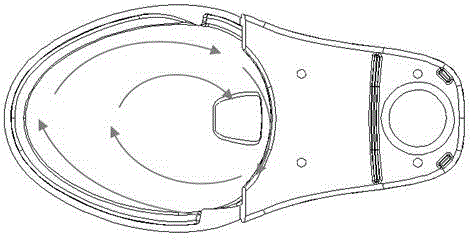 Rotating siphon type closestool