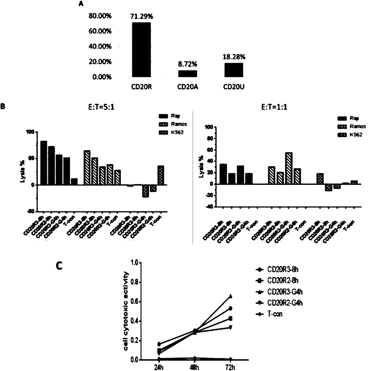 Chimeric antigen receptor (CAR) against CD20 antigen and application thereof