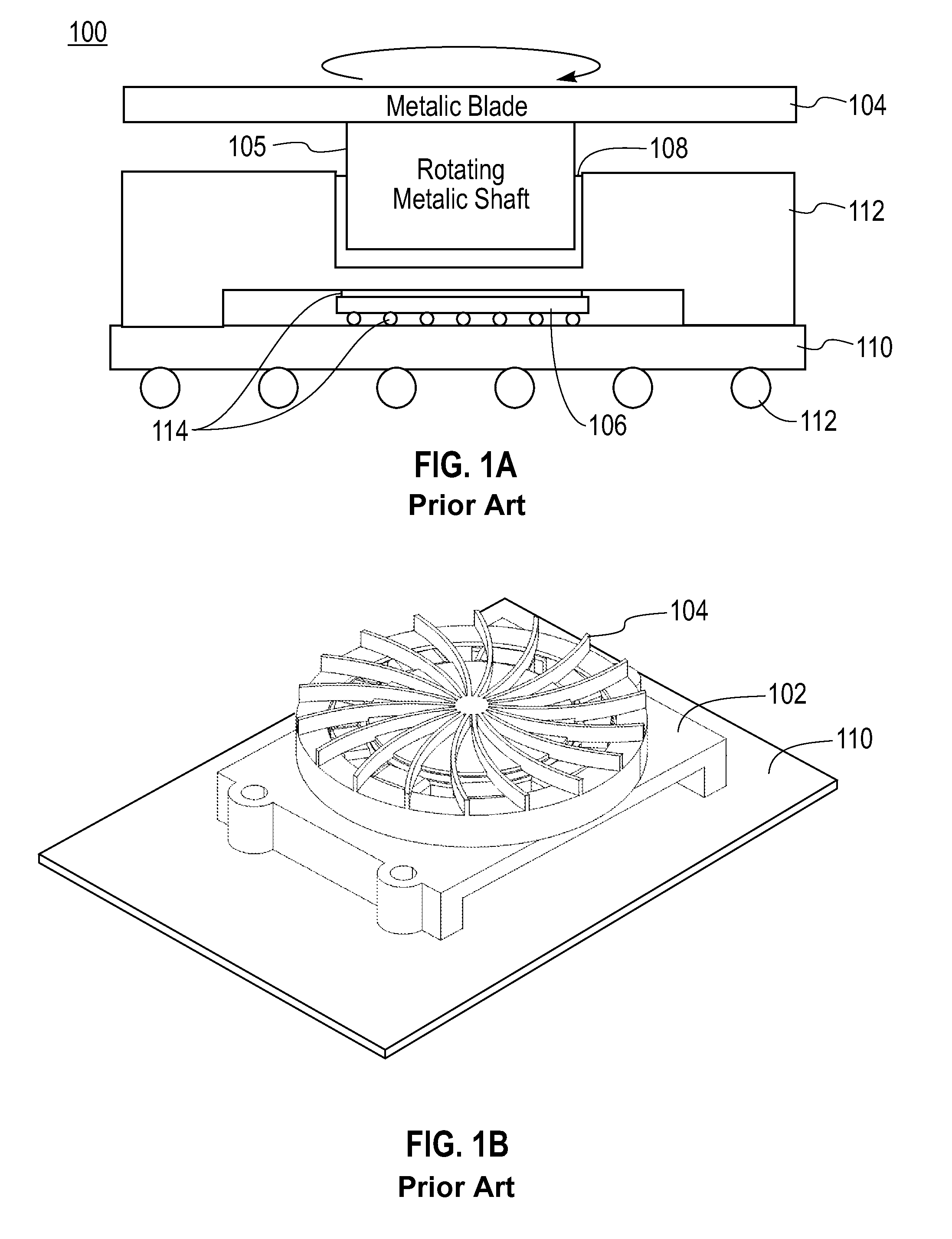 Heat transfer device in a rotating structure