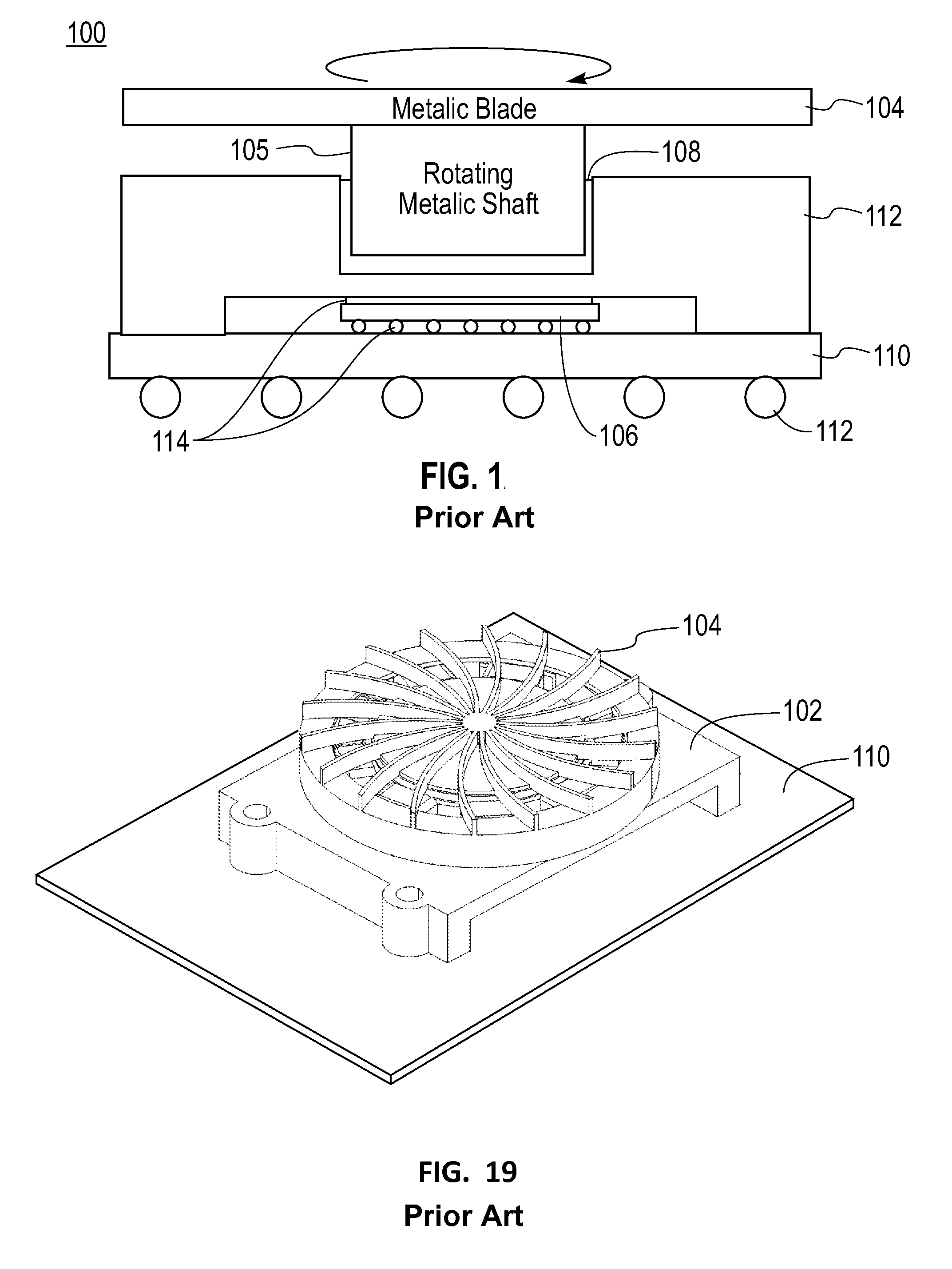 Heat transfer device in a rotating structure