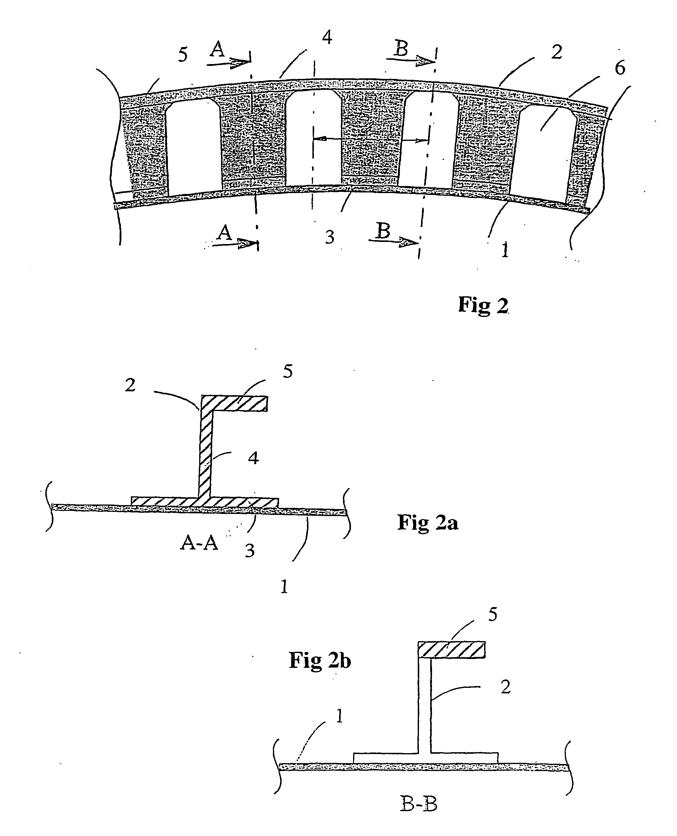 Device for bracing a shell in an aircraft fuselage