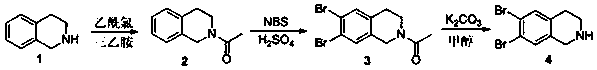 A novel compound 6,7-dibromo-1,2,3,4-tetrahydroisoquinoline and its preparation method