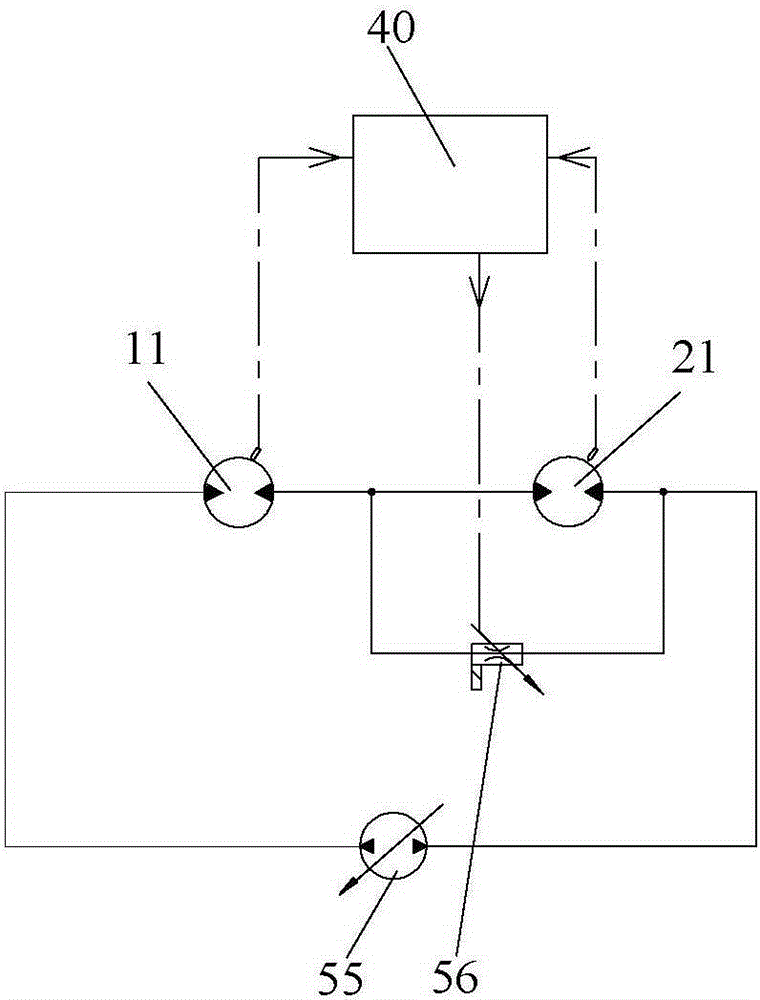 Vibration hydraulic system and control method of twin-wheel road roller, road roller