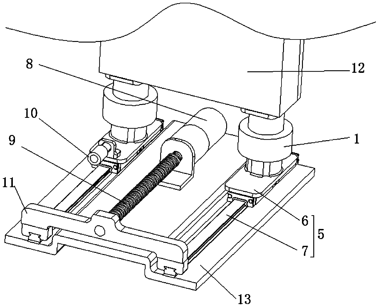 Flexible walking mechanism and peeling device