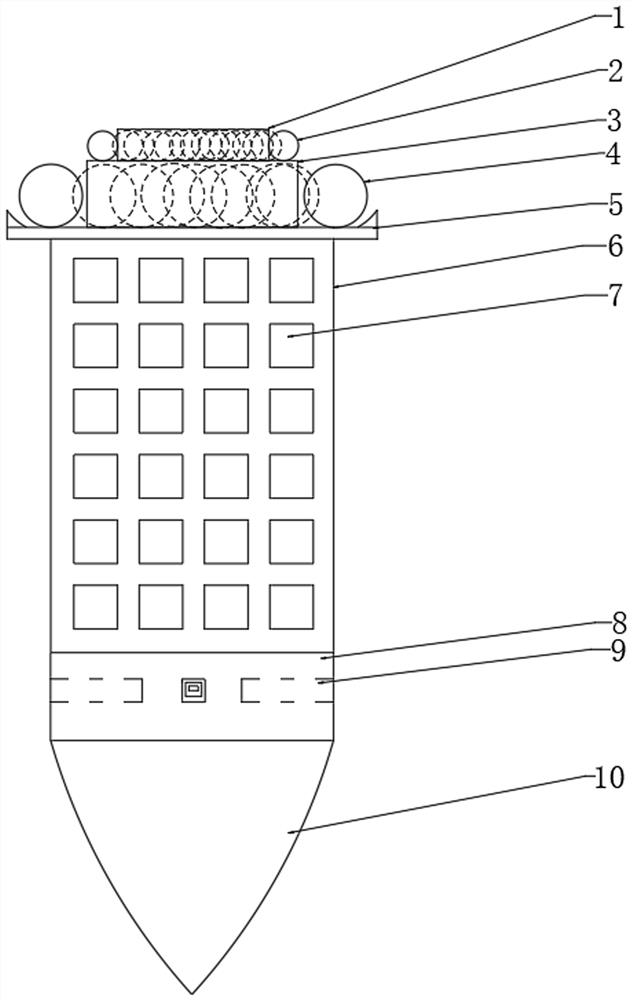 Water pollution river sediment in-situ remediation device and method