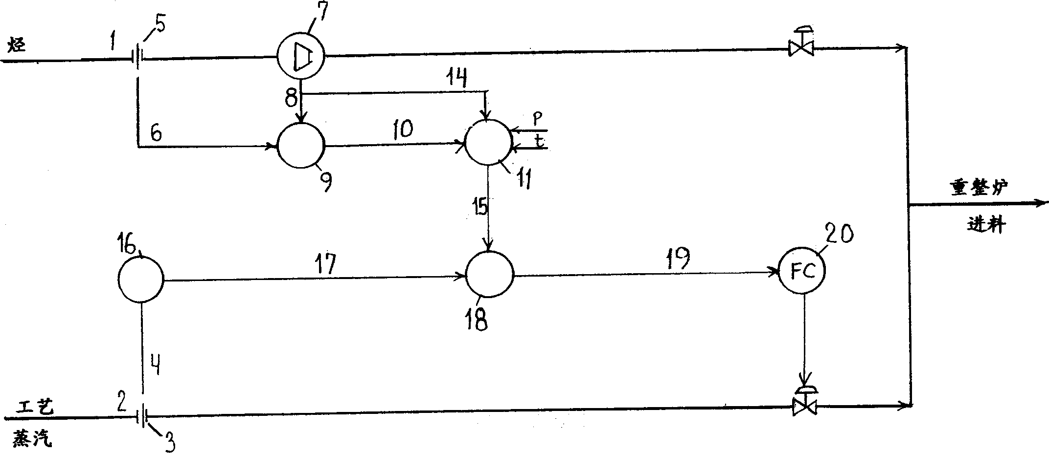 Mass flow rate and density measuring method for technological matter