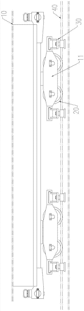 Rail clamping device and rail vehicle thereof