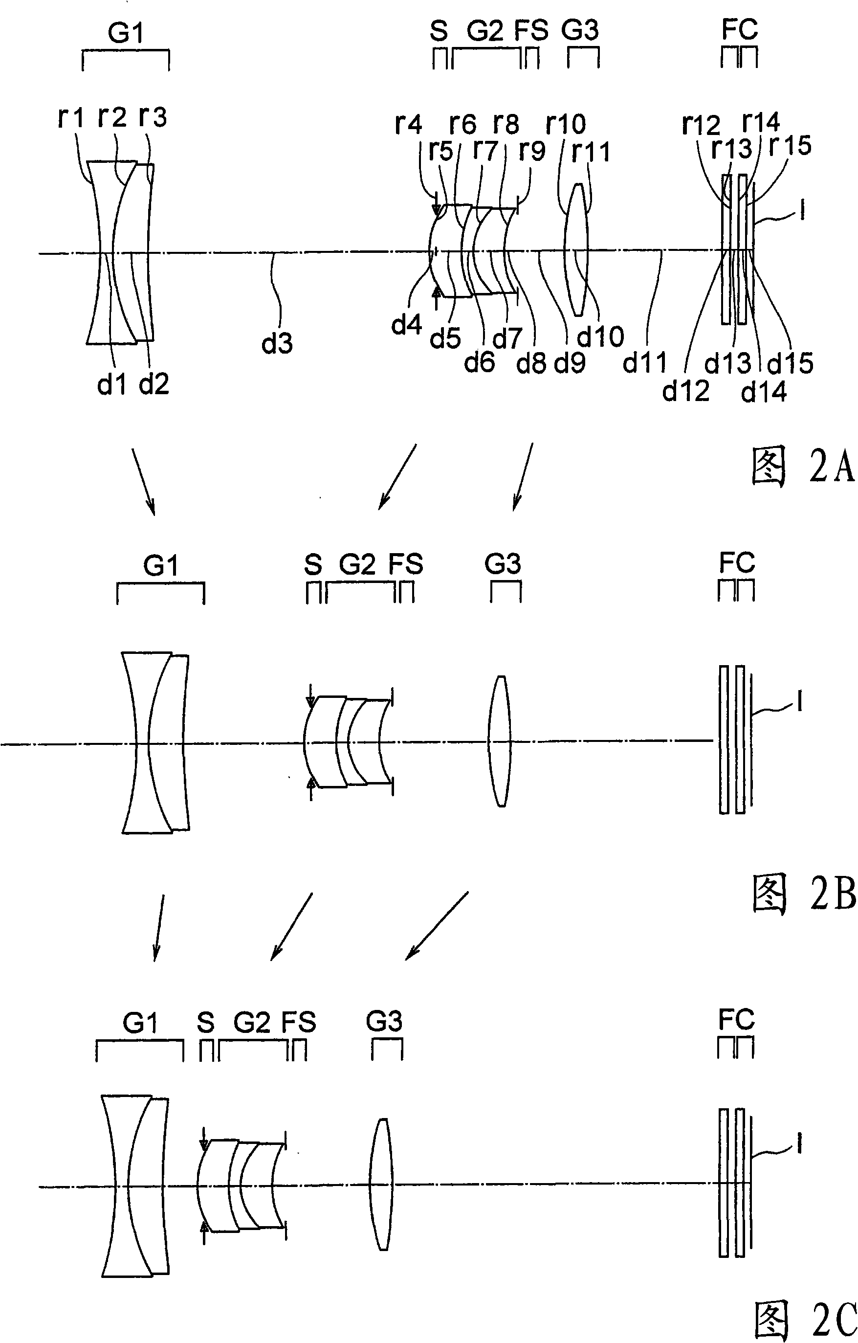 Three-unit zoom lens and imaging device equipped therewith