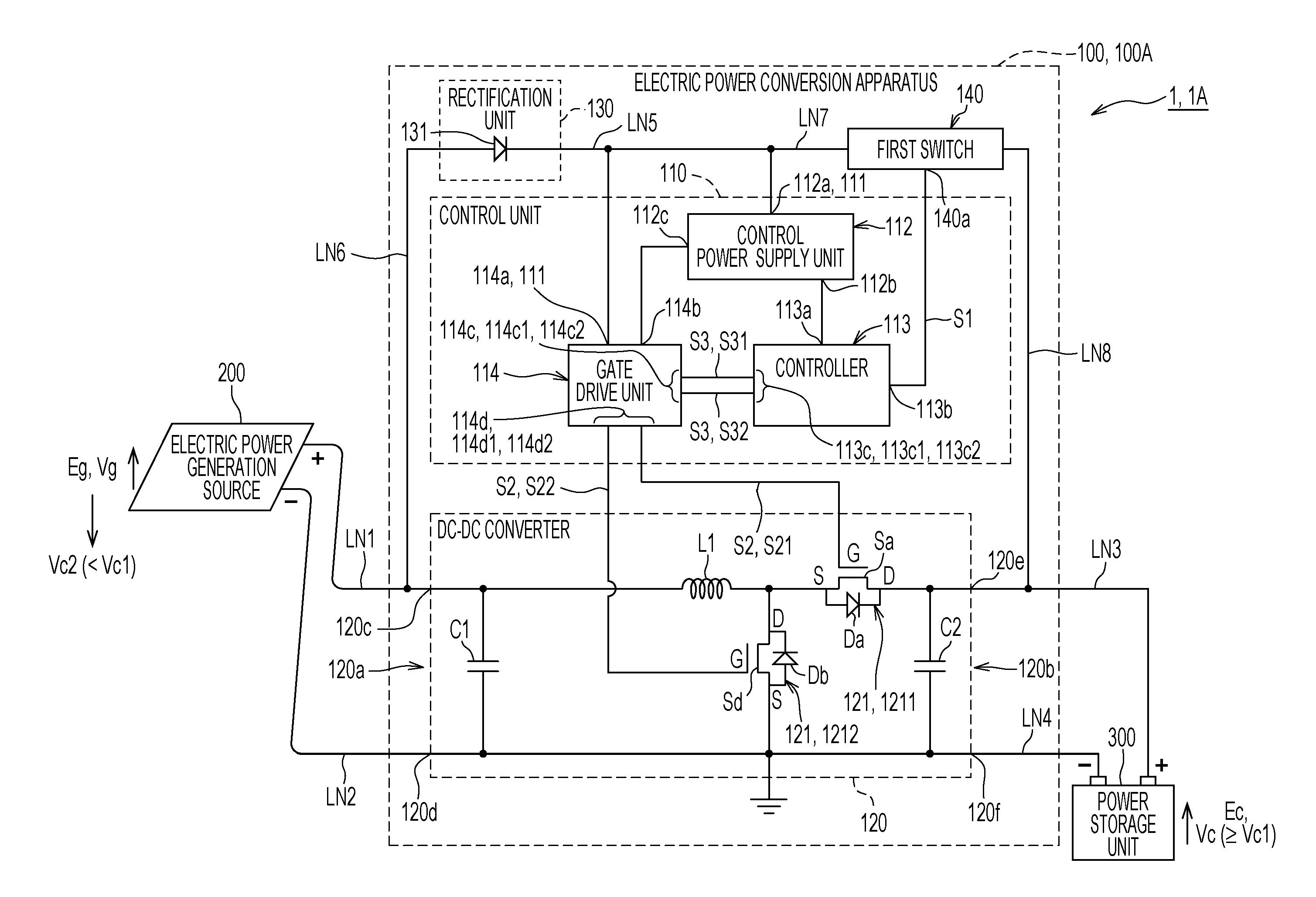 Electric power conversion apparatus, power storage system and power storage method