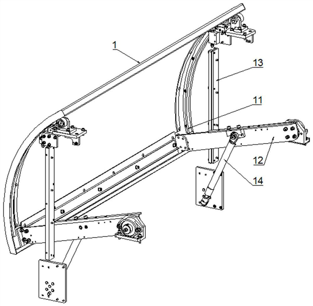 Arc-shaped sliding door