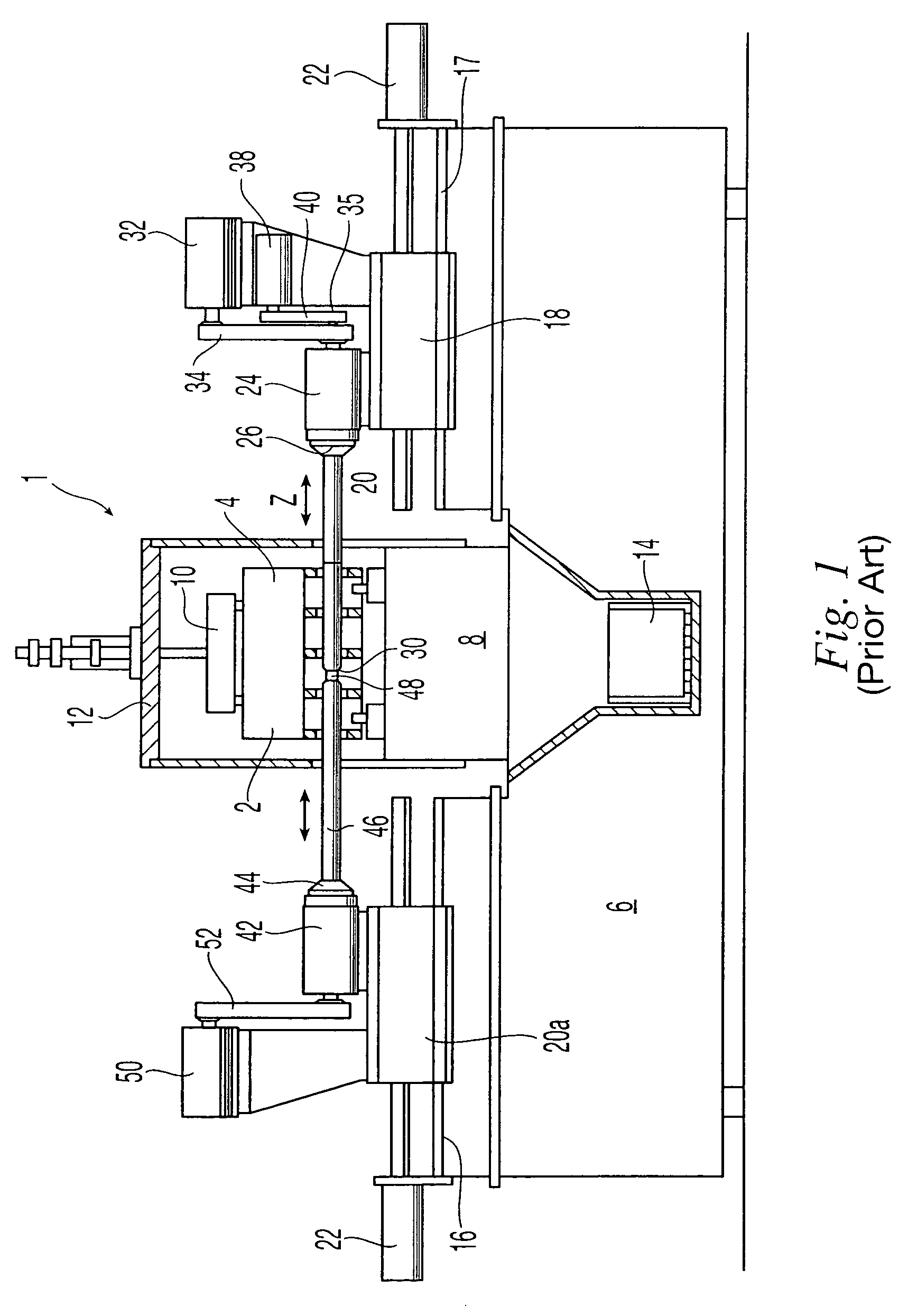 Horizontal boring machine tool