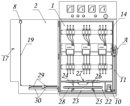 Low-voltage power distribution cabinet with static elimination function