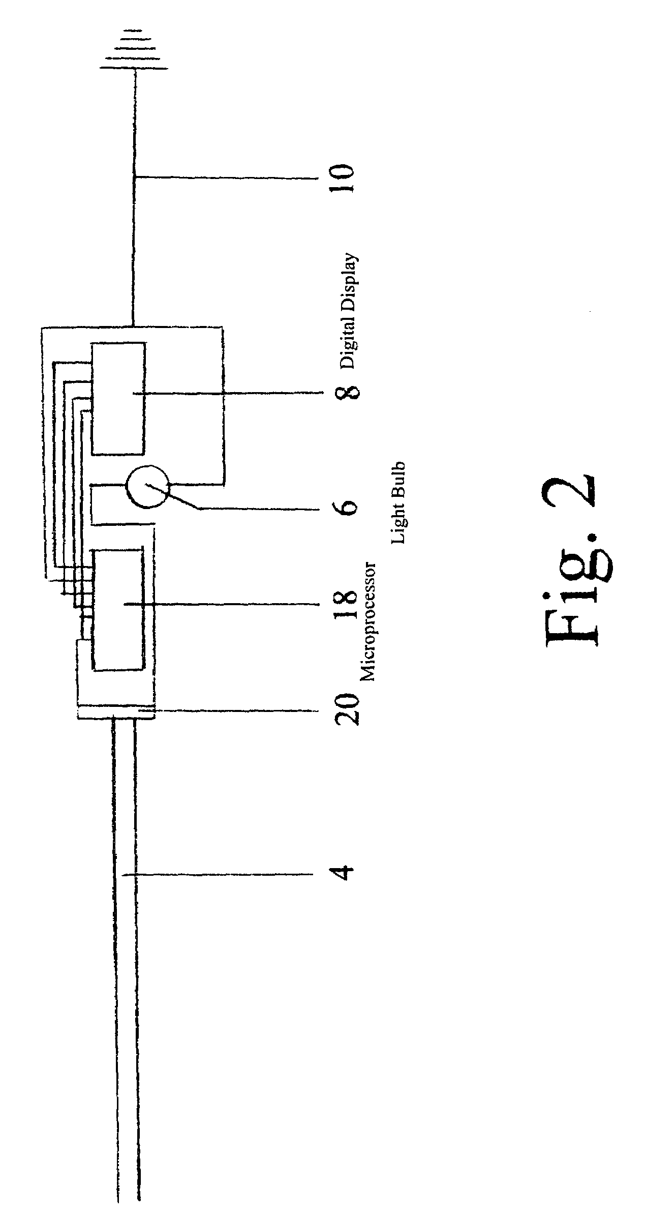 Quick reference test light probe with digital voltage meter