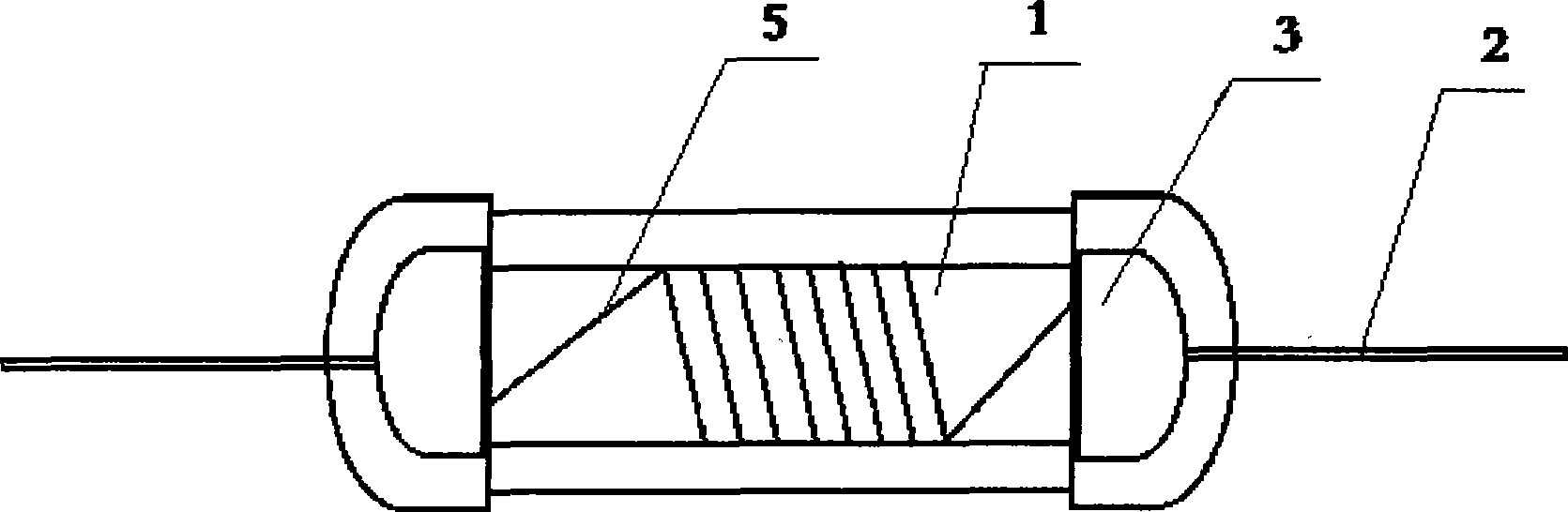 Stable-typed fusible safe resistor and production method thereof