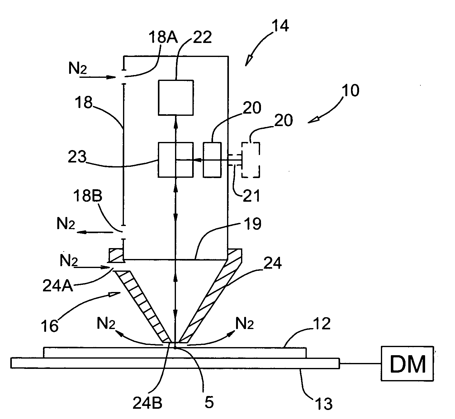 Vacuum UV based optical measuring method and system