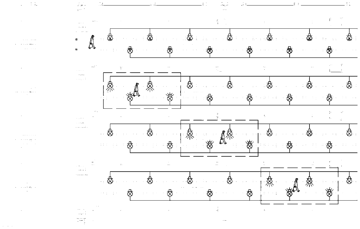 Intelligent lighting system for train depot overhaul trench