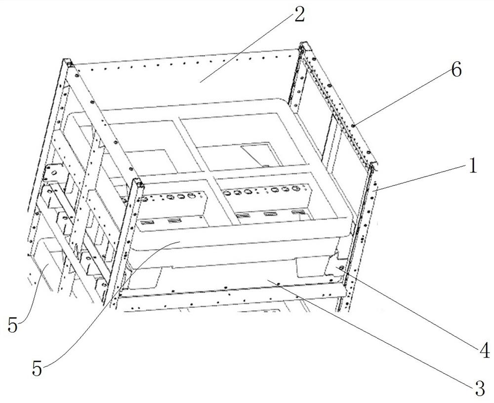 A charging device for a bottom plug-in battery box