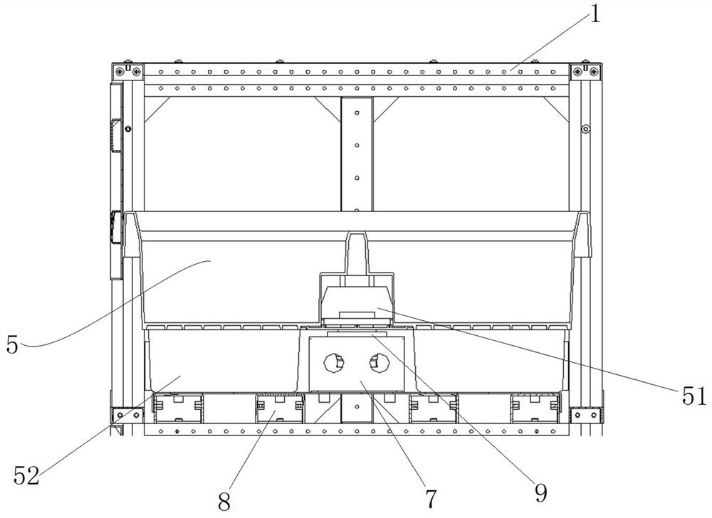 A charging device for a bottom plug-in battery box