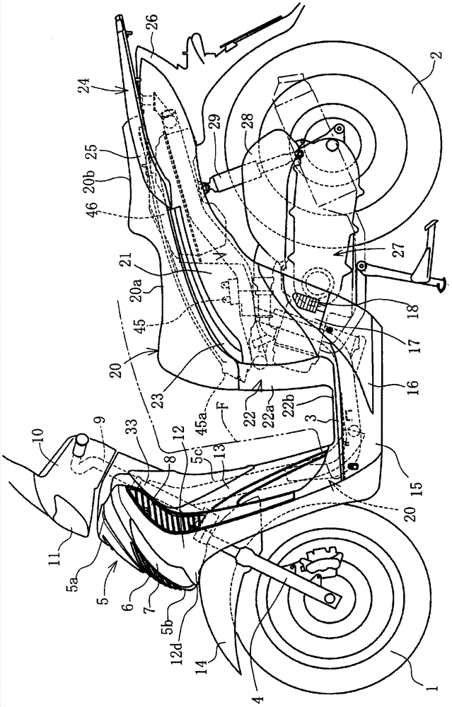 Vehicle body cover structure for straddle-riding type vehicle
