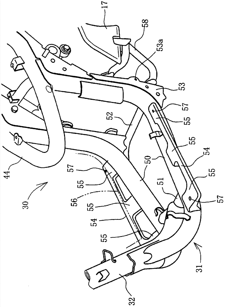 Vehicle body cover structure for straddle-riding type vehicle