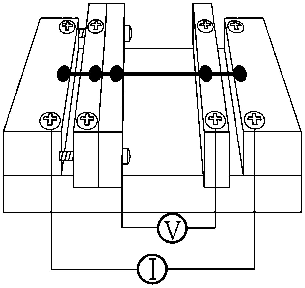 Method and device for measuring heat conductivity of quasi-one-dimensional conductive material