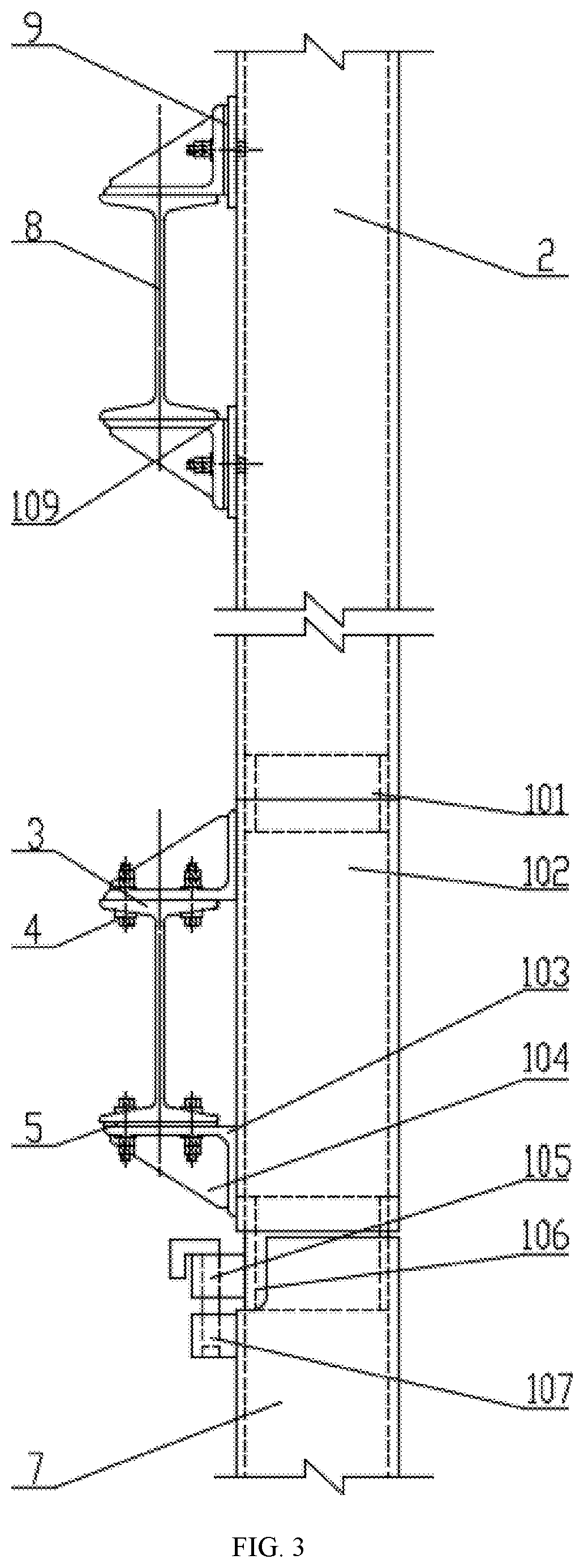 Cageway connecting device and connecting method thereof