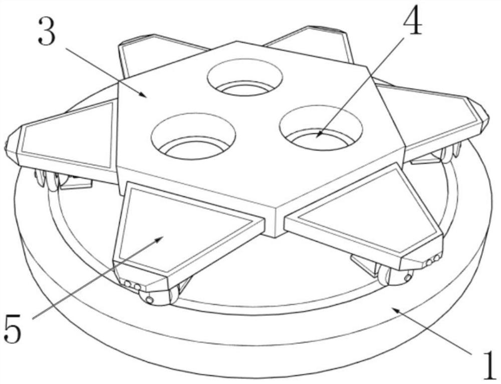 Three-jaw base for reinforcing and fixing optical plummet