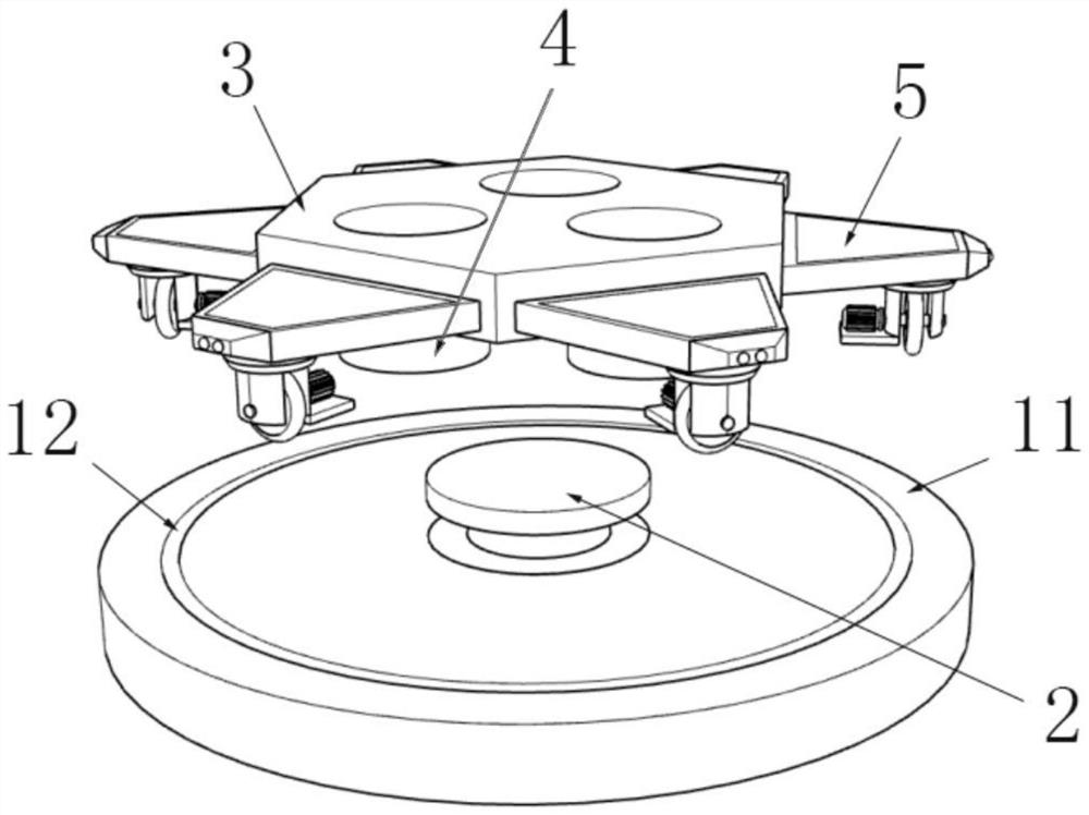 Three-jaw base for reinforcing and fixing optical plummet