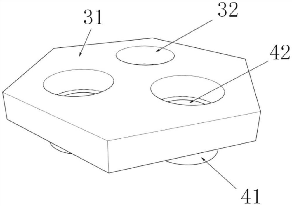 Three-jaw base for reinforcing and fixing optical plummet