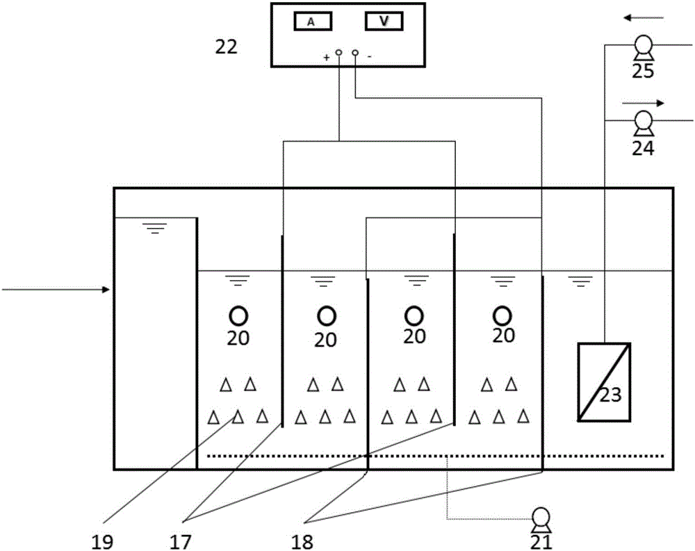 Ship black water and ash water treatment device and method