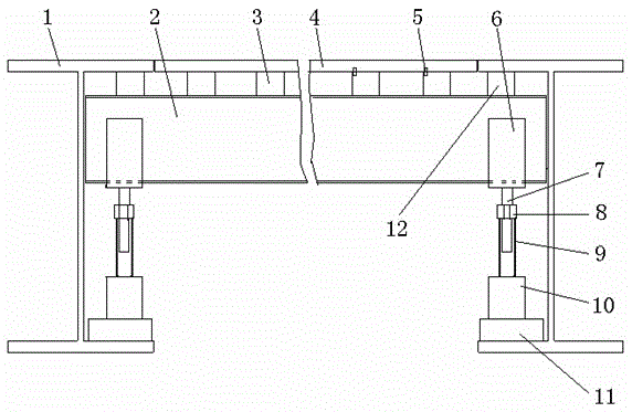 Concrete formwork support device for floor pouring