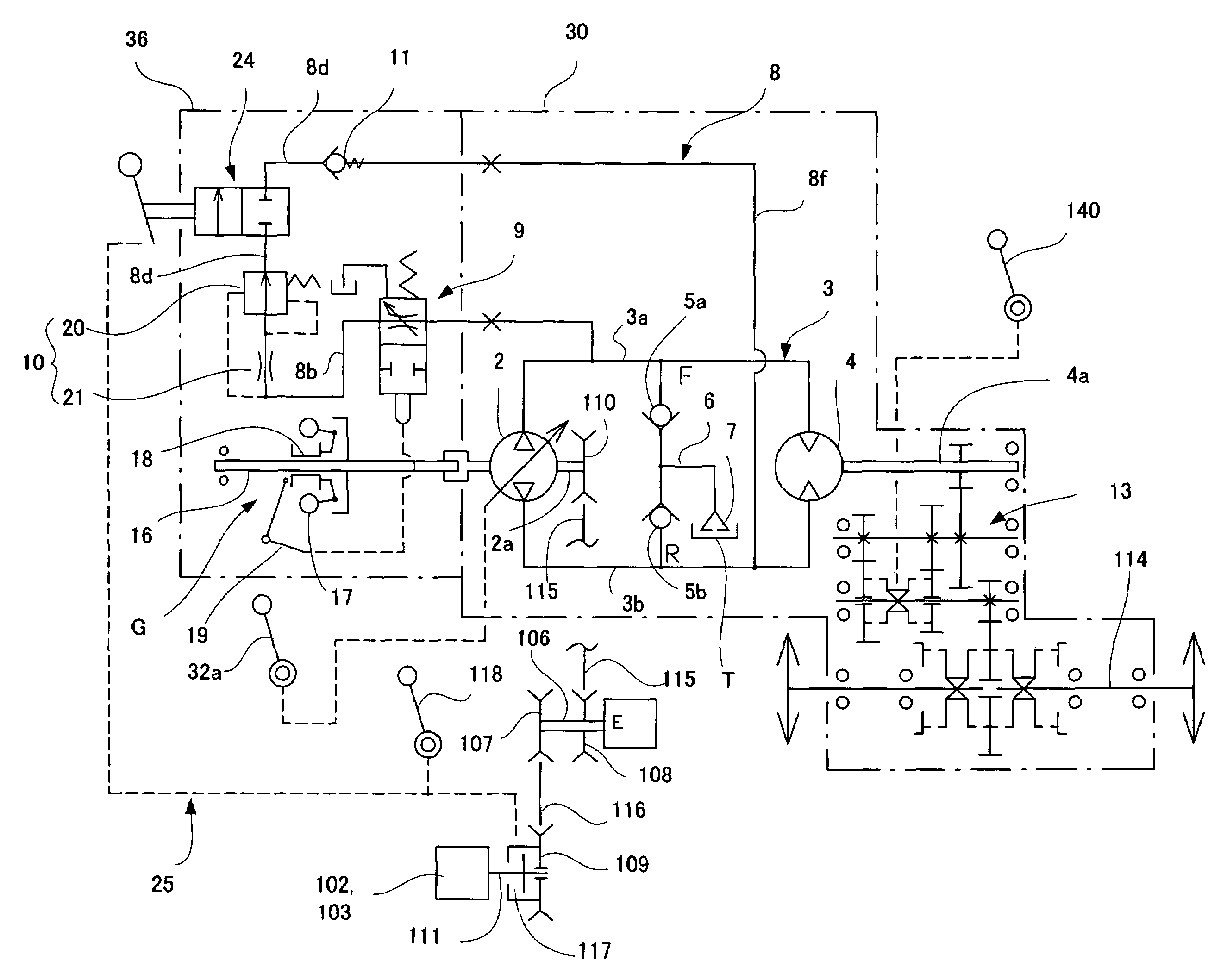 Load controller for hydrostatic transmission in work vehicles