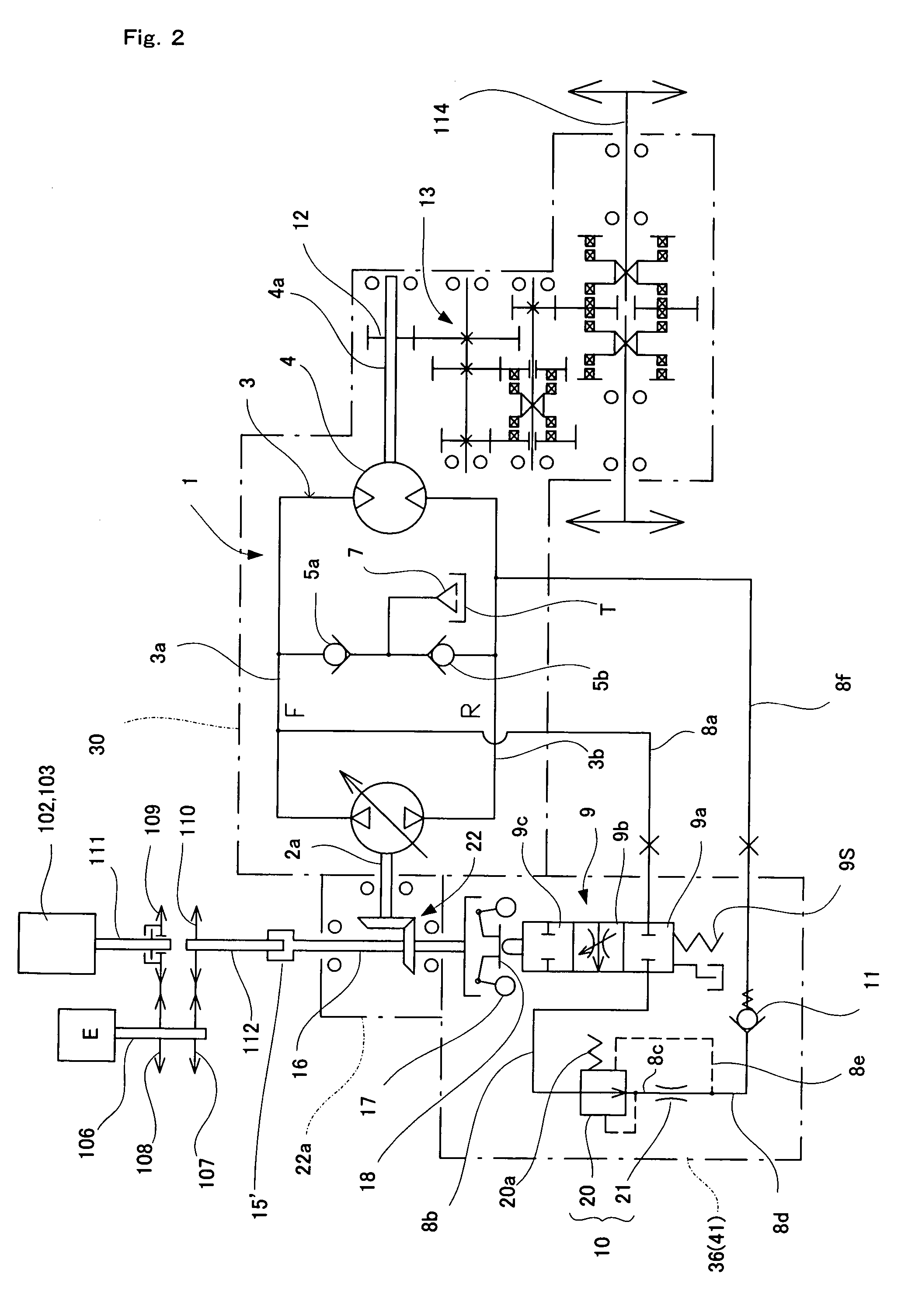 Load controller for hydrostatic transmission in work vehicles