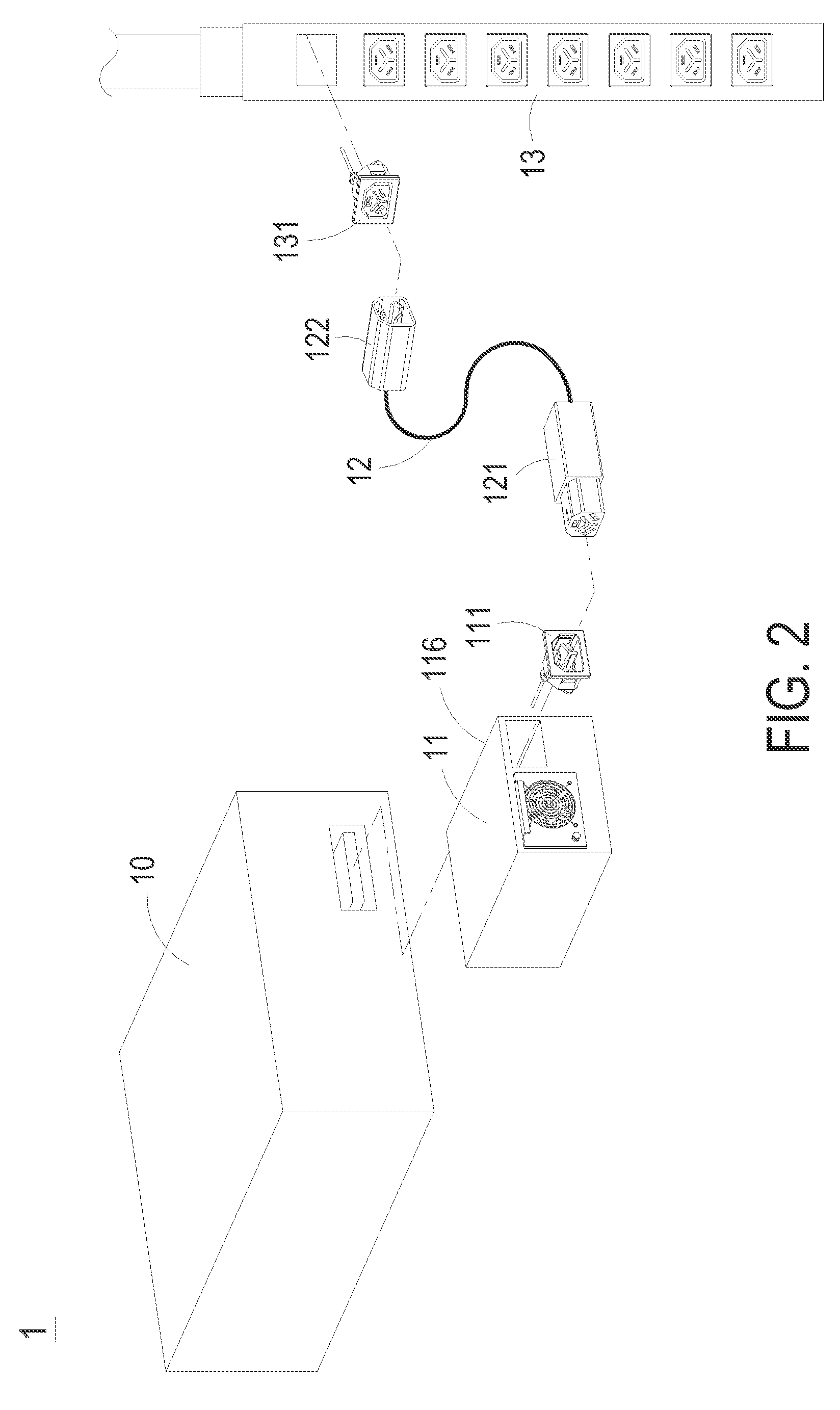 Power supply with arc flash protection mechanism and data-processing system employing same