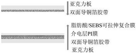 Fatty acid/SEBS stretchable composite film with enhanced triboelectricity output as well as preparation method and application thereof