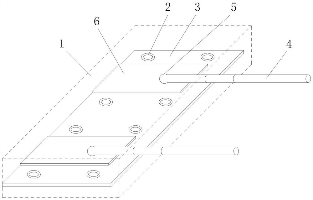 Insulation structure and insulation method for connection point of heating plate pole piece and wires