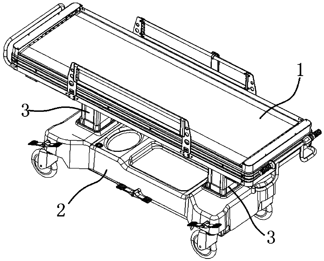 Medical transfer bed