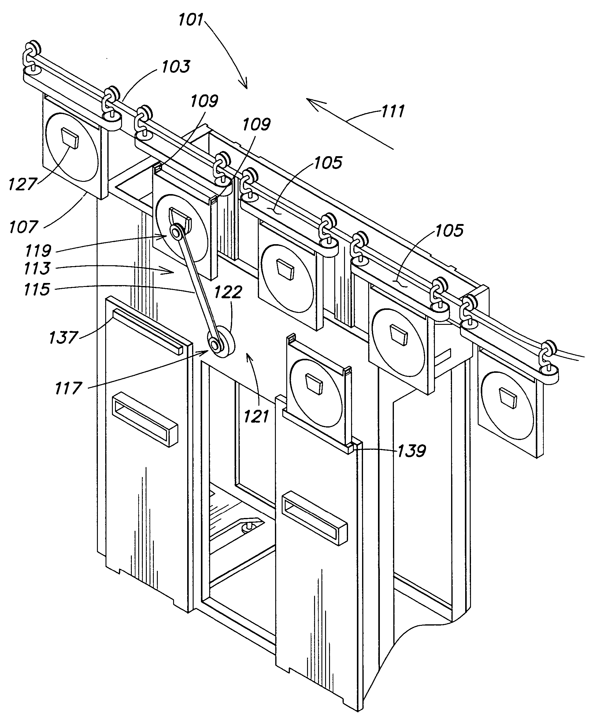 Method and apparatus for unloading substrate carriers from substrate carrier transport system