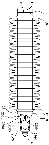 Mechanical snake with damp-proof structure