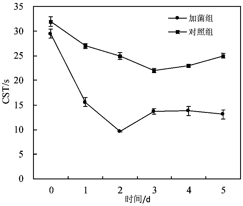 Method for improving dehydration performance of citric acid wastewater sludge by using penicillium oxalicum