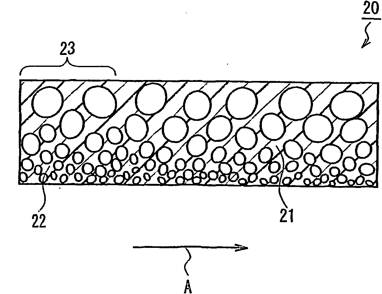 Blood cell separation membrane and blood retention tool including the same