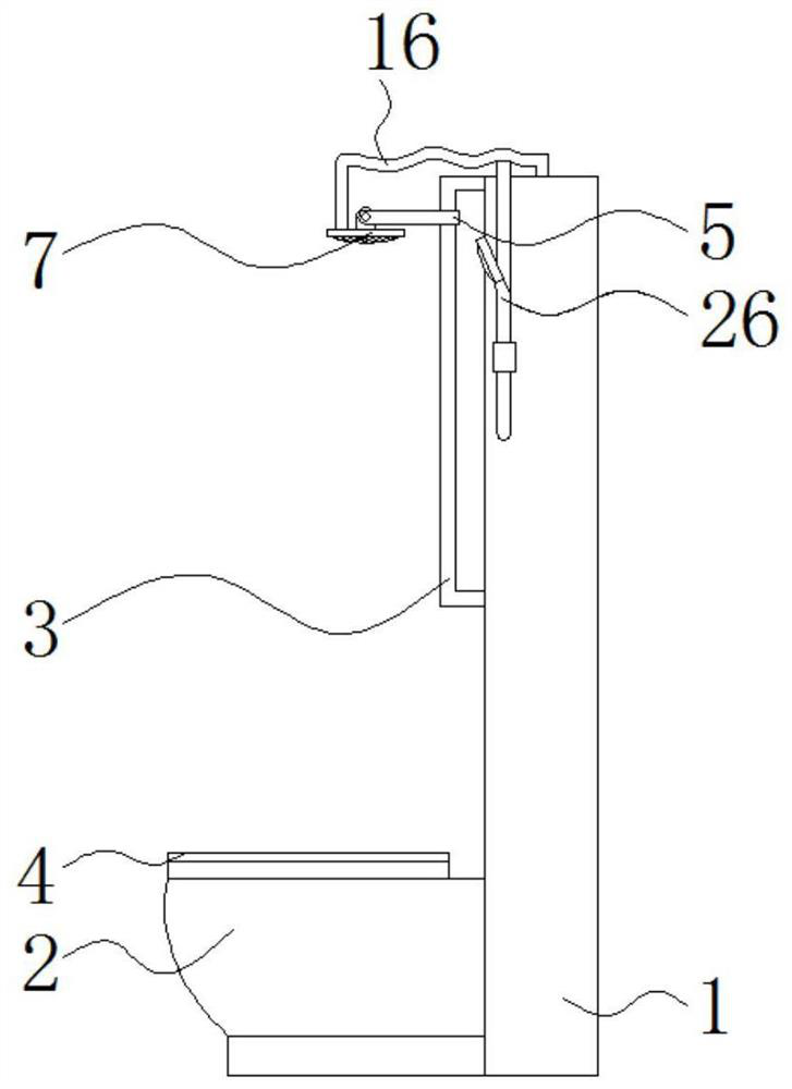 Bathroom and toilet integrated bathroom structure suitable for old people