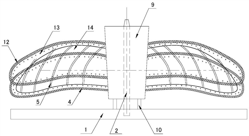 Molding material, molding structure and molding process for marine propeller manufacturing