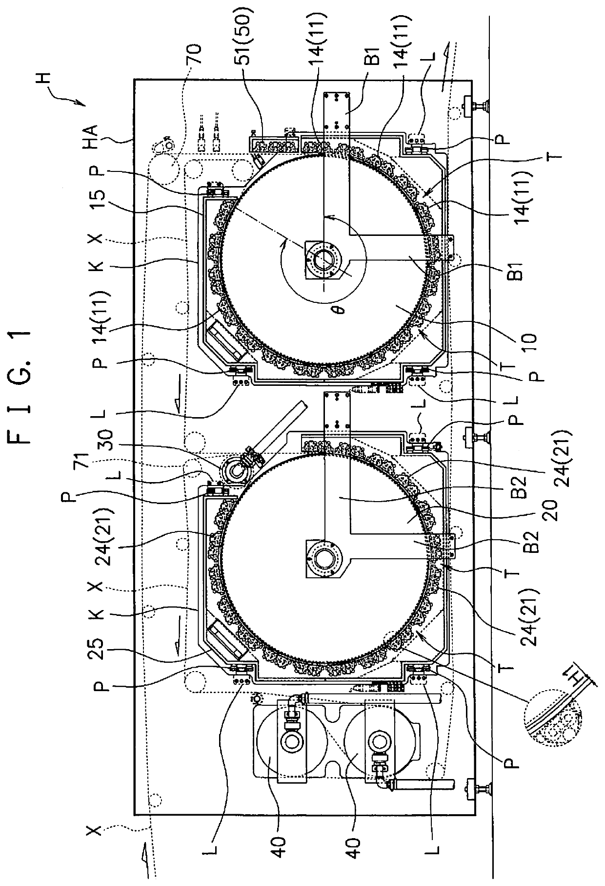 Drying device and ink-jet printing device equipped with the same