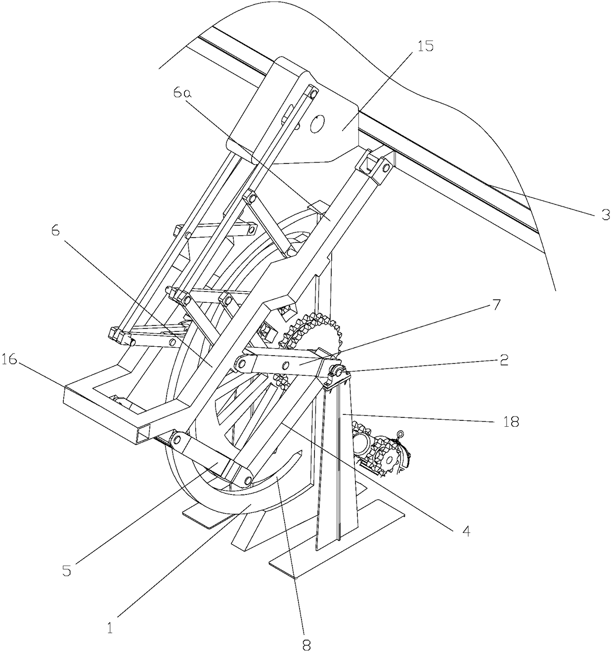 Cam-connecting rod type mechanical three-dimensional parking device