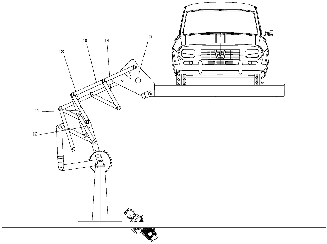 Cam-connecting rod type mechanical three-dimensional parking device