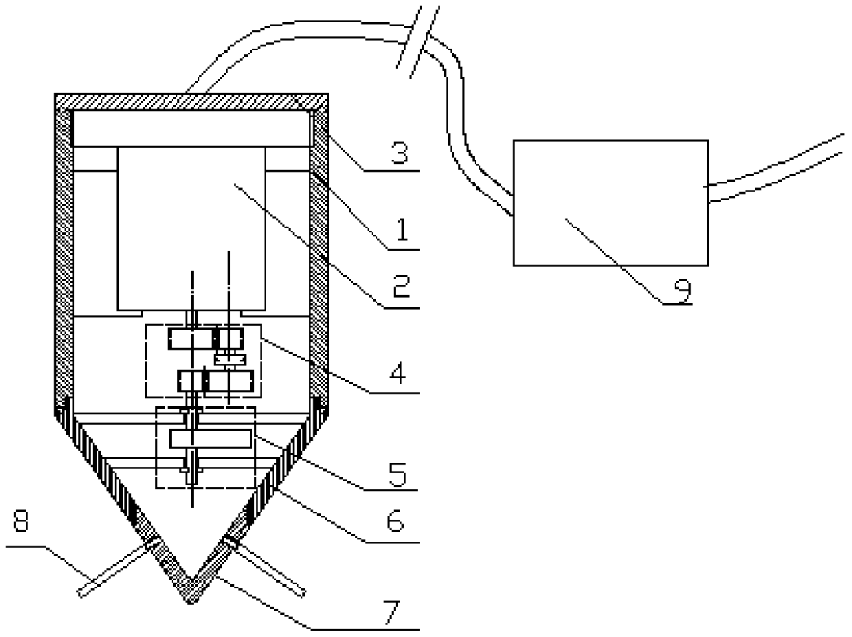 A waterproof vibrator for deep soil