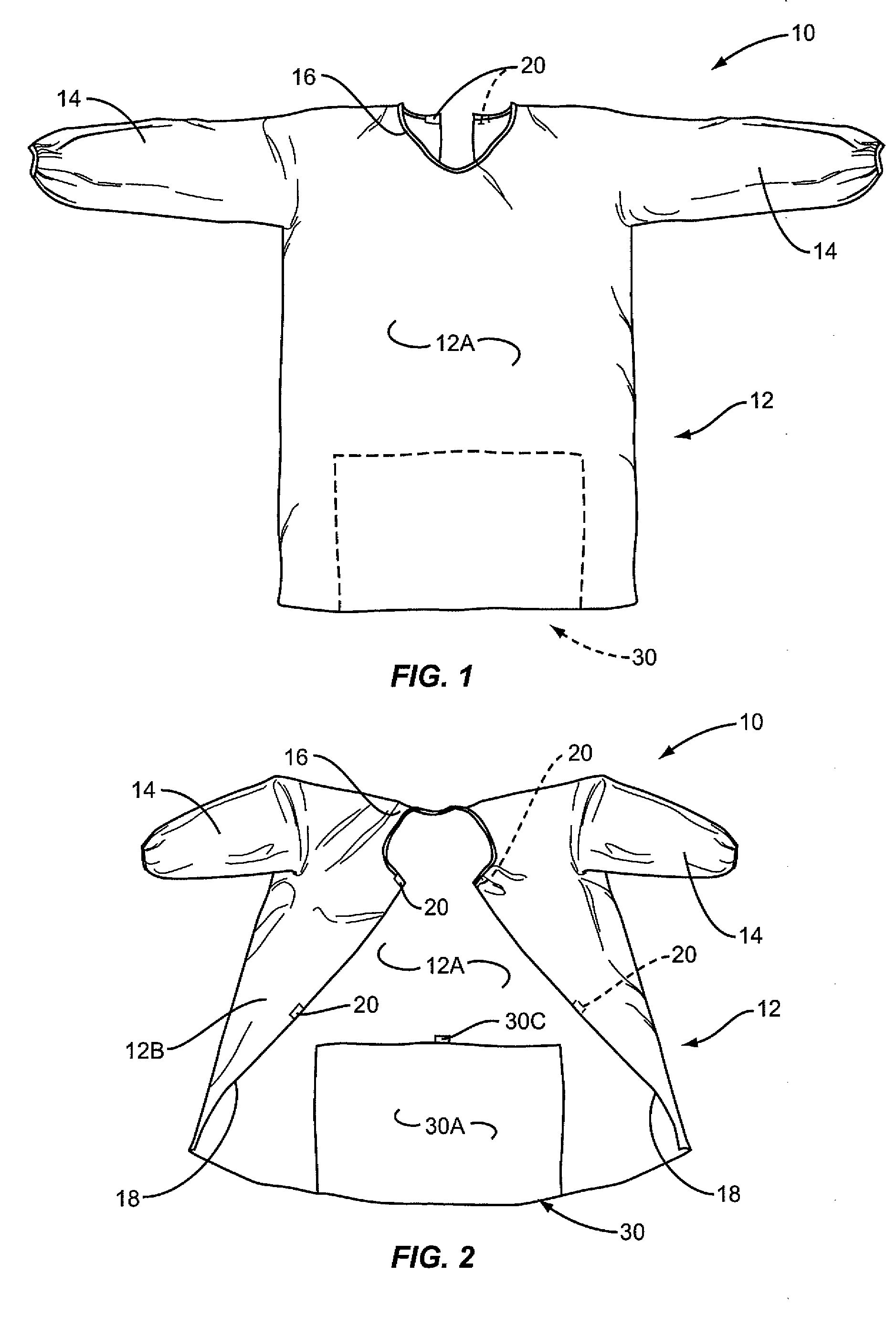 Disposable hospital gown