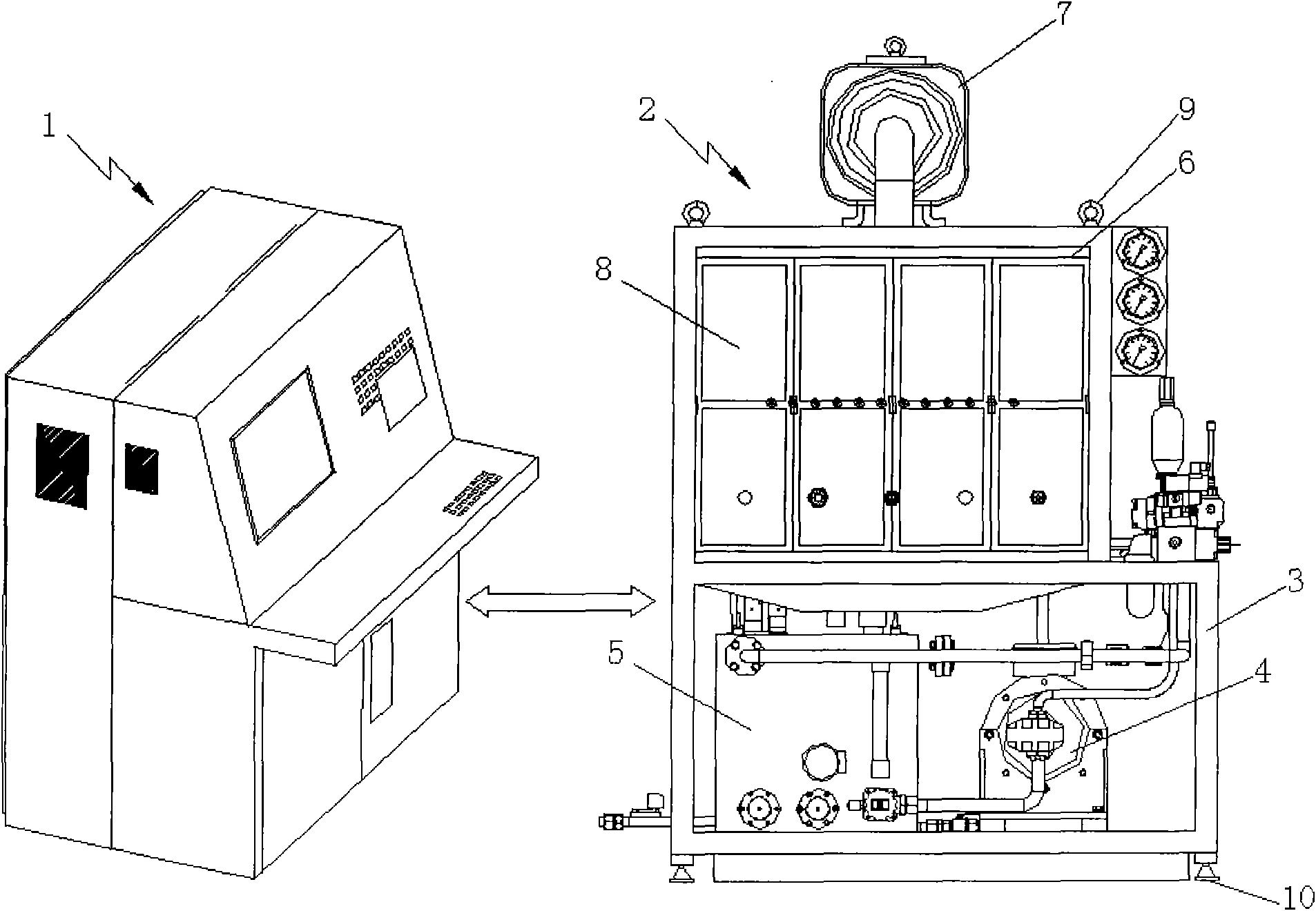 Testing device for CVT (Constant-Voltage Transformer) valve body performance testing